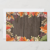 Rustic Boy Pumpkin Herfst Birthday Uitnodiging (Achterkant)