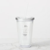 Rustic Branch Mrs. Monogram Bruidsgeschenk Acryl Drinkbeker (Achterkant)