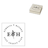 Rustic Branch Outdoor Wedding Date & Couples Names Rubberstempel (Gestempeld)