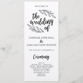 Rustic Branches Wedding Ceremony Program Programma (Voorkant)