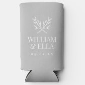 Rustic Branches Wedding Monogram | Grijs (Voorkant)