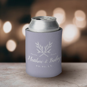 Rustic Branches Wedding Monogram   LILA Blikjeskoeler