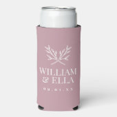 Rustic Branches Wedding Monogram | Mauve (Seltzer Voorkant)