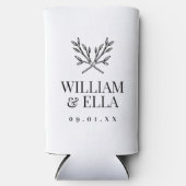 Rustic Branches Wedding Monogram | wit (Voorkant)