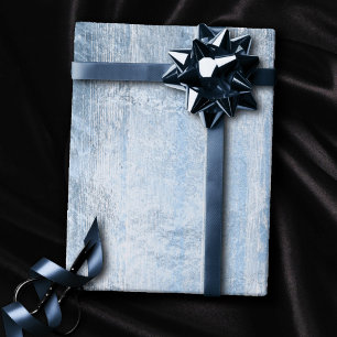 Rustic Branding Dustblauw Zilverhout Plank Cadeaupapier