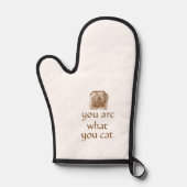 Rustic Bread & Handwritten Text Oven Mitt (Recto)