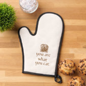 Rustic Bread & Handwritten Text Oven Mitt (De haut en bas)