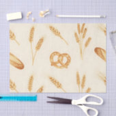 Rustic Bread & Wheat Seamless Pattern Tissuepapier (Craft)