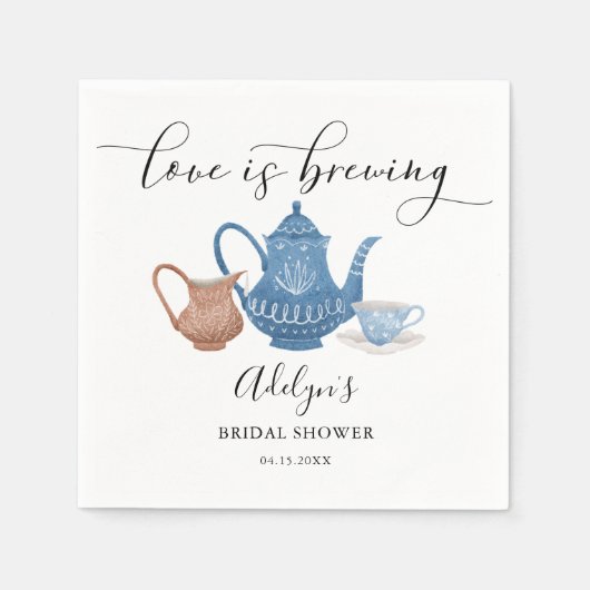 Rustic Bridal Tea Shower Servet (Voorkant)