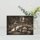 Rustic Bridge Country Wedding Invitations Kaart (Staand voorkant)