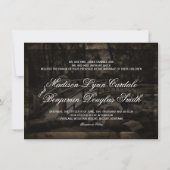 Rustic Bridge Country Wedding Invitations Kaart (Achterkant)
