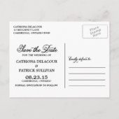 Rustic Brocade Lace Save the Date Briefkaart (Achterkant)