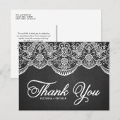 Rustic Brocade Lace Wedding Bedankt Briefkaart (Voorkant / Achterkant)