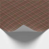 Rustic Brown and Maroon Fine Tartan Cadeaupapier (Hoek)