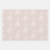 Rustic Brown Beige Girly Inpakpapier Vel (Voorkant)