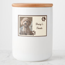 Rustic Brown Beige Photo Paws Dog Treats