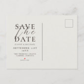 Rustic Brown Botanical Pattern Photo Wedding Aankondigingskaart (Achterkant)