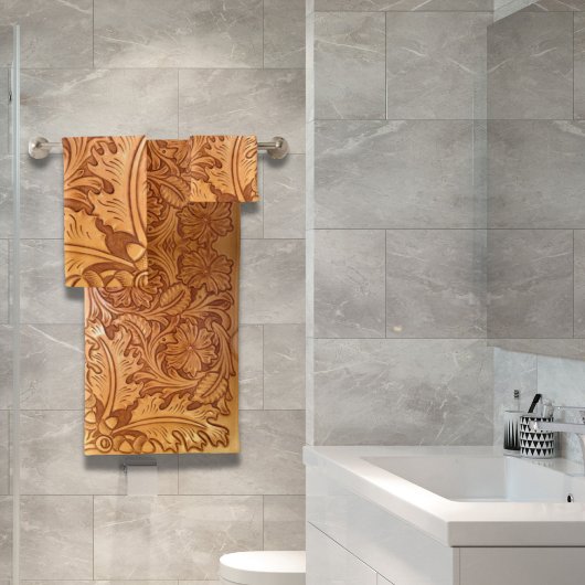 Rustic brown cowboy fashion western leather