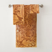 Rustic brown cowboy fashion western leather (En situation)