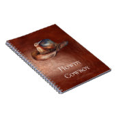 Rustic Brown Cowboy Pet Notitieboek (Rechterzijde)