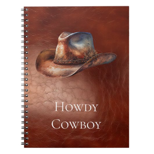 Rustic Brown Cowboy Pet Notitieboek (Voorkant)