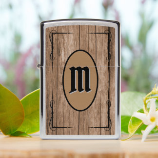 Rustic Brown Custom Monogrammed Stylish