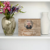 Rustic Brown Custom Text Photo Memorial Funeral Gastenboek