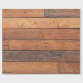Rustic Brown Faux Wood Planks Pattern Cadeaupapier (Vlak)