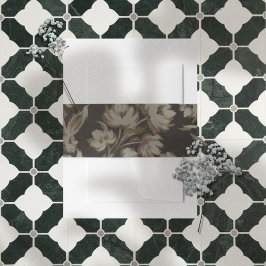 Rustic Brown Floral Pattern Wedding Uitnodigingen Wikkel