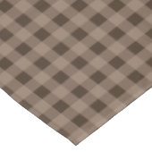 Rustic Brown Gingham Cabin Lodge Herfst Tablecloth Tafelkleed (Gekanteld)