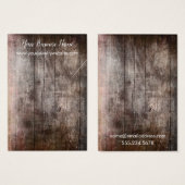 Rustic Brown Grunge Ketting Holder Display Kaarten Visitekaartje (Voorkant /achterkant)