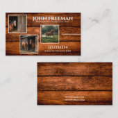 Rustic Brown Horses Foto's Paardensport Visitekaartje (Voorkant / Achterkant)