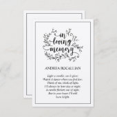 Rustic Brown Kraft Kaart in een liefdevol geheugen (Voorkant / Achterkant)