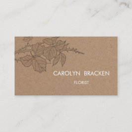 Rustic Brown Kraft Paper lekt Visitekaartje