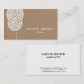 Rustic Brown Kraft Paper Mandala Dream Catcher Visitekaartje (Voorkant / Achterkant)