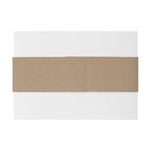 Rustic Brown Kraft Paper Pattern Uitnodigingen Wikkel (Achterkant Voorbeeld)