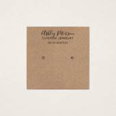Rustic brown kraft stud earring display (Devant)