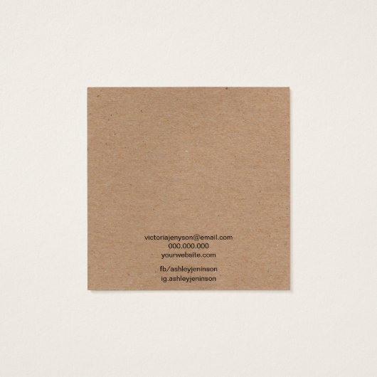 Rustic brown kraft stud earring display (Dos)