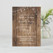 Rustic Brown & Lights na de bruiloft alleen recept Kaart (Staand voorkant)