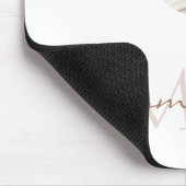 Rustic Brown Pampas Grass White Orchids Monogram Muismat (Hoek)