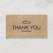 Rustic Brown Paper Mountains - Hartelijk dank Informatiekaartje (Voorkant)