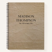 Rustic Brown Paper Simple Antiek Journal Notitieboek (Voorkant)