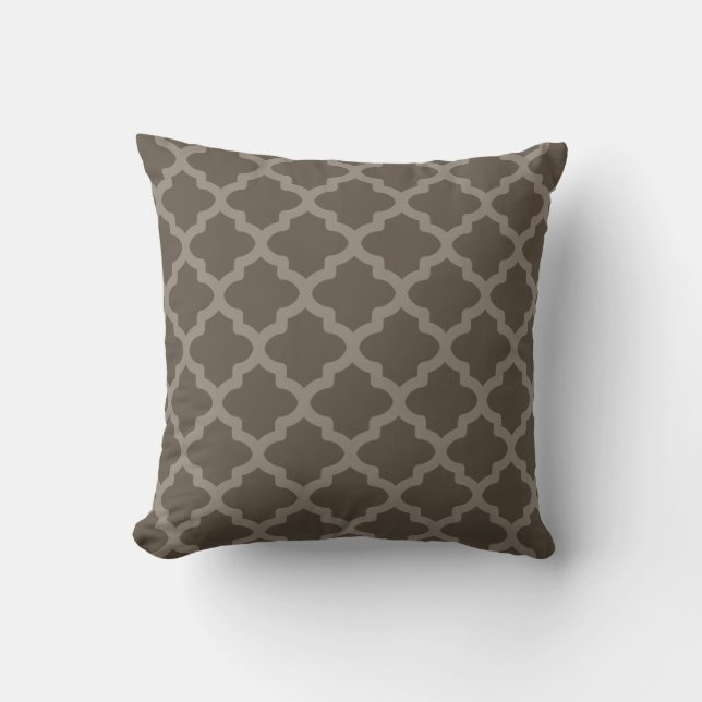 Rustic Brown Pattern Pillow Kussen (Voorkant)