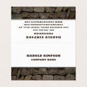 Rustic Brown Stone Double Loyalty Visitekaartjes (Buitenkant ongevouwen)