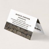Rustic Brown Stone Double Loyalty Visitekaartjes (Achterkant)