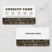 Rustic Brown Stone Klantenkaartje (Voorkant / Achterkant)