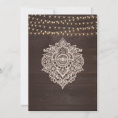 Rustic Brown String Light Enregistrer la carte Dat (Dos)