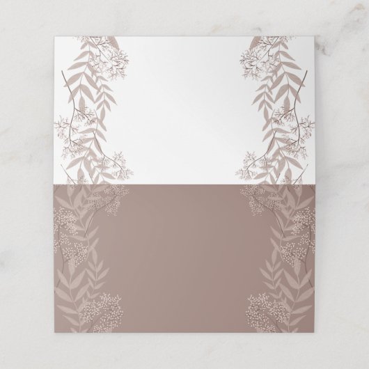 Rustic Brown Wedding  Botanical (Buitenkant ongevouwen)