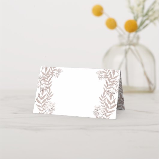 Rustic Brown Wedding Botanical (Achterkant)