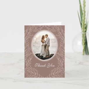 Rustic Brown Wedding  Botanical Bedankkaart